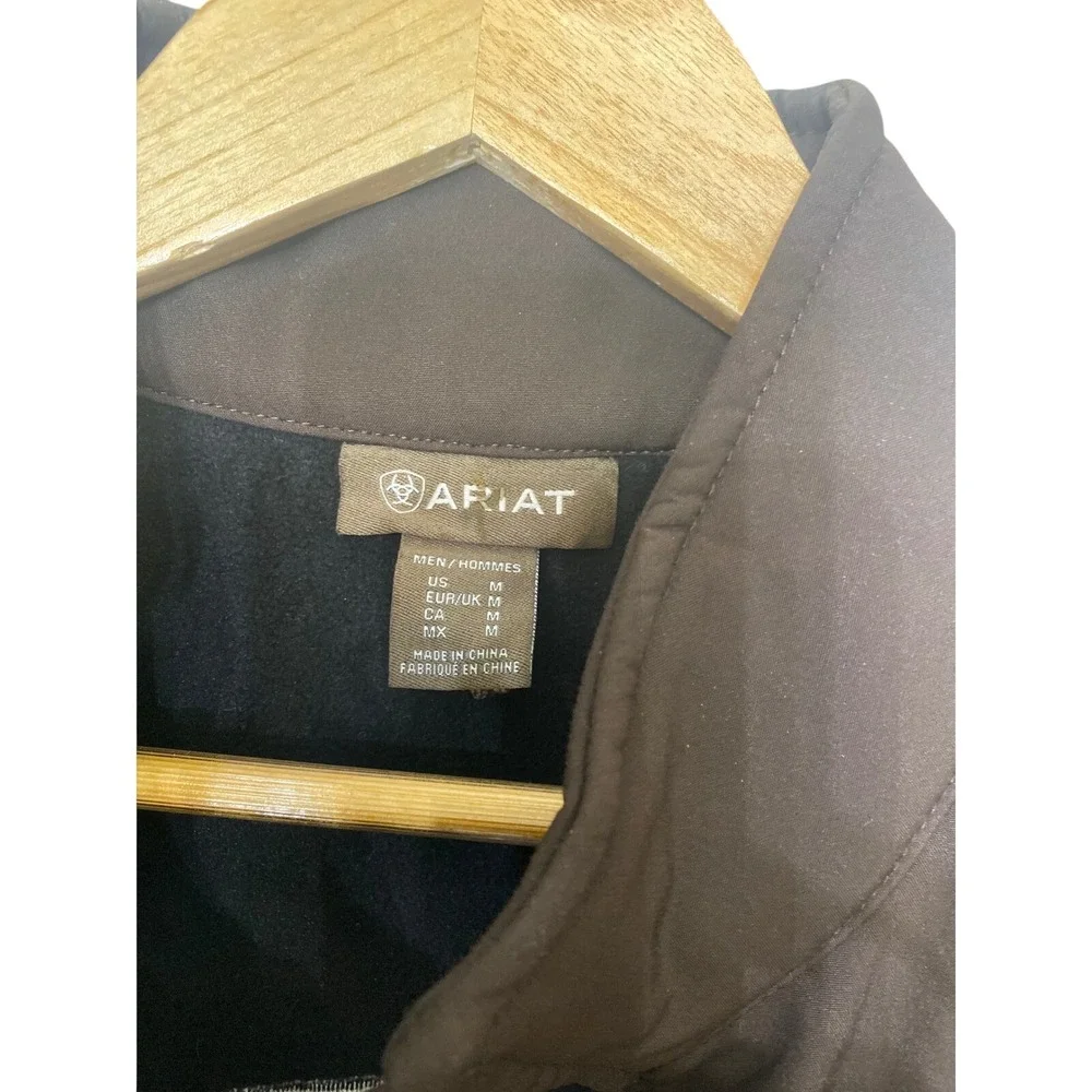 Ariat Logo 2.0 Softshell Jacket Men's Medium Brown‎ Wind Water Resistant